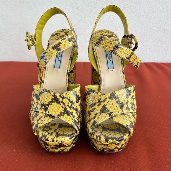 Vintage Prada Python Platform Sandal - Picture 7 of 8